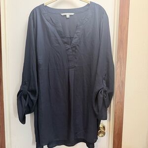 Valerie Stevens Deep Blue Tunic Top